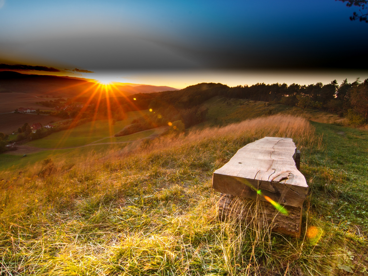 Sonnenuntergang im Eichsfeld.