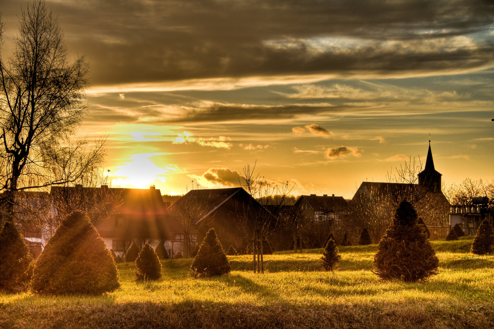 Sonnenuntergang im Eichsfeld(ersten HDR-Versuche)