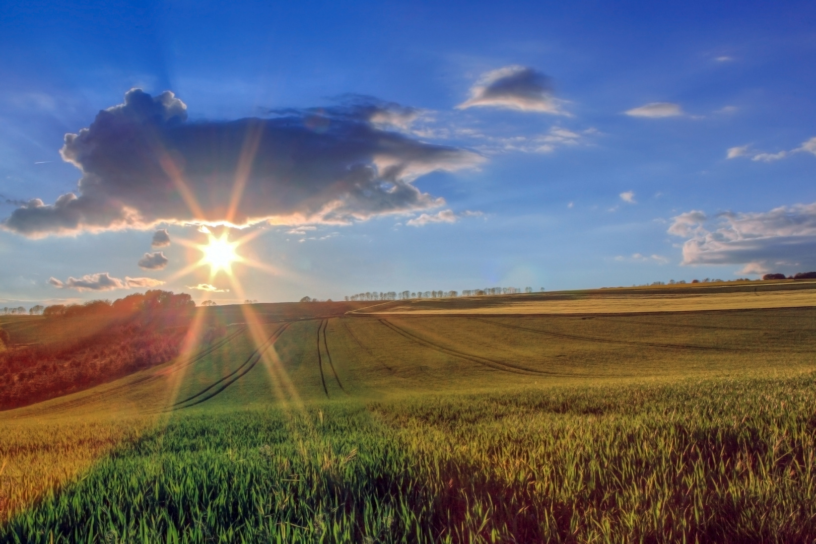 Sonnenuntergang im Eifel-Land