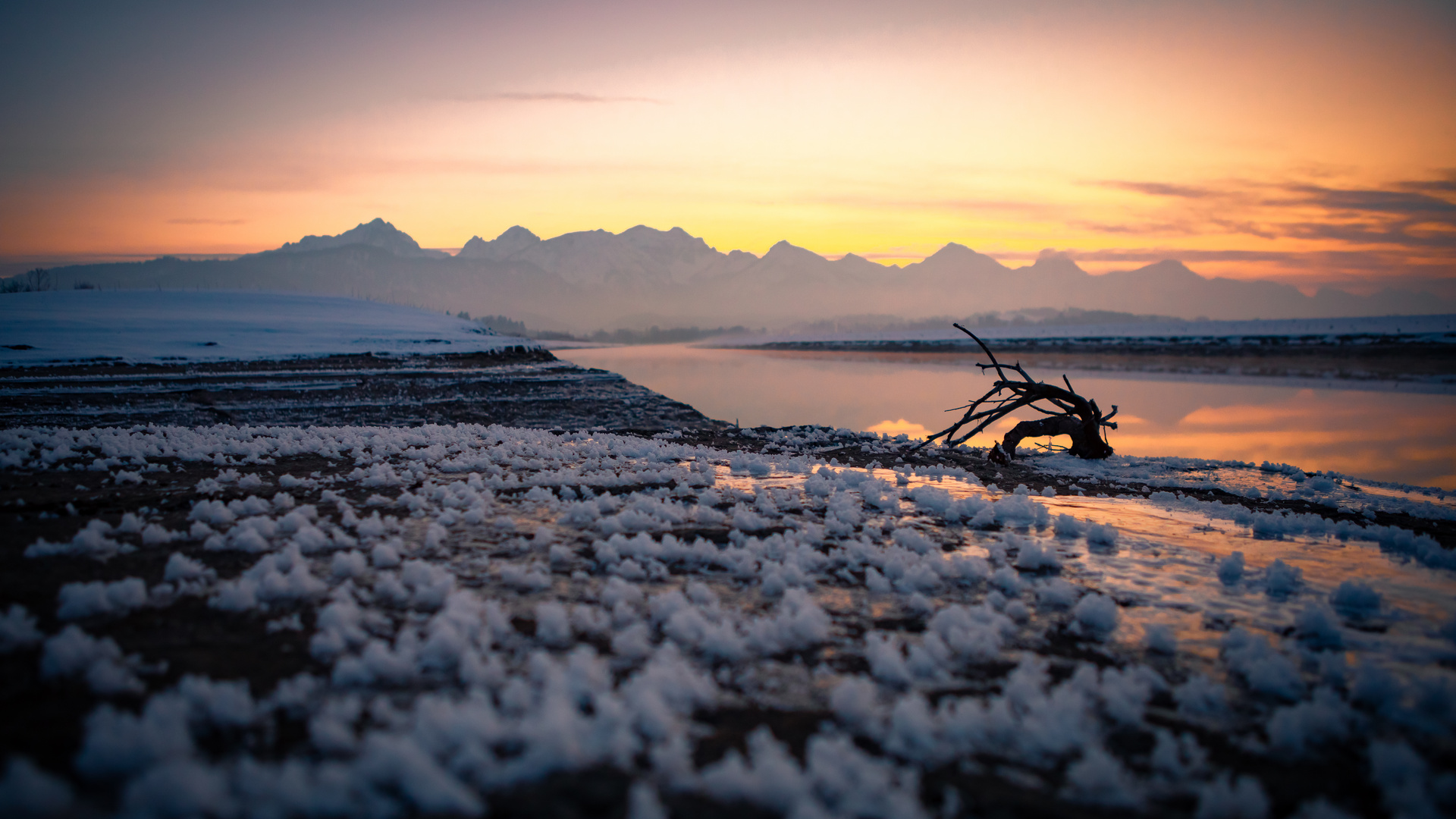 Sonnenuntergang im Eisland