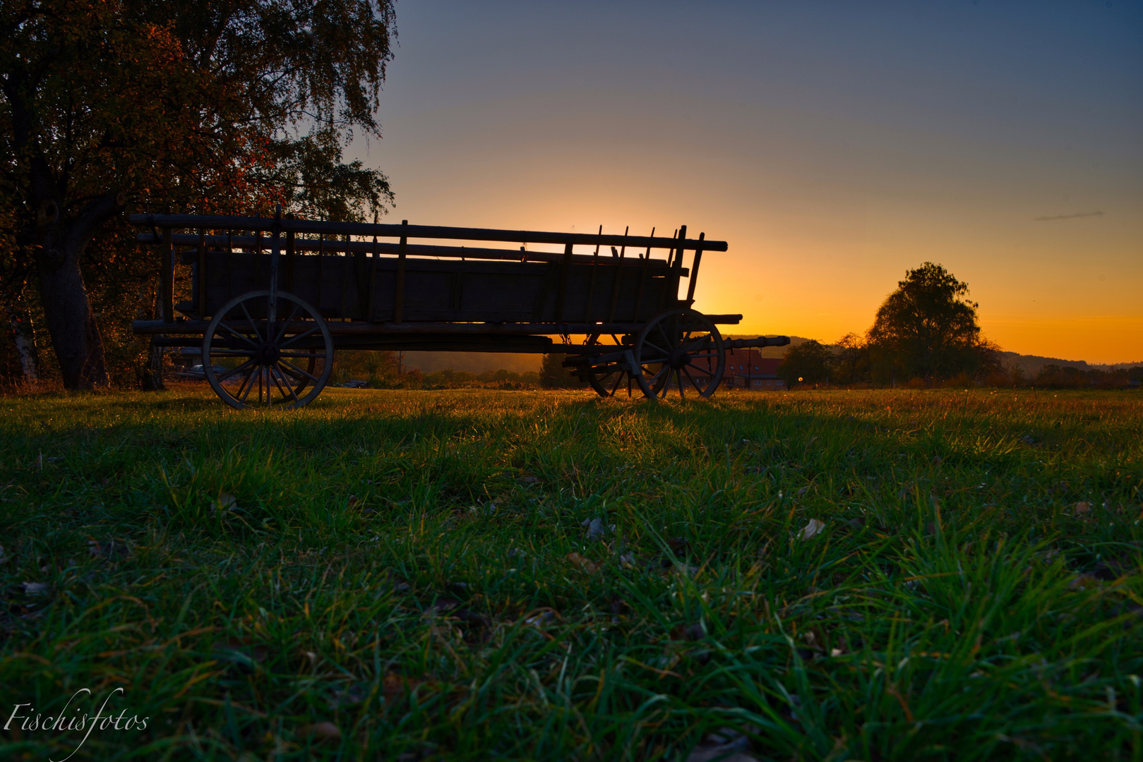 Sonnenuntergang im Elbsandsteingebirge