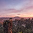 Sonnenuntergang im Elbsandsteingebirge