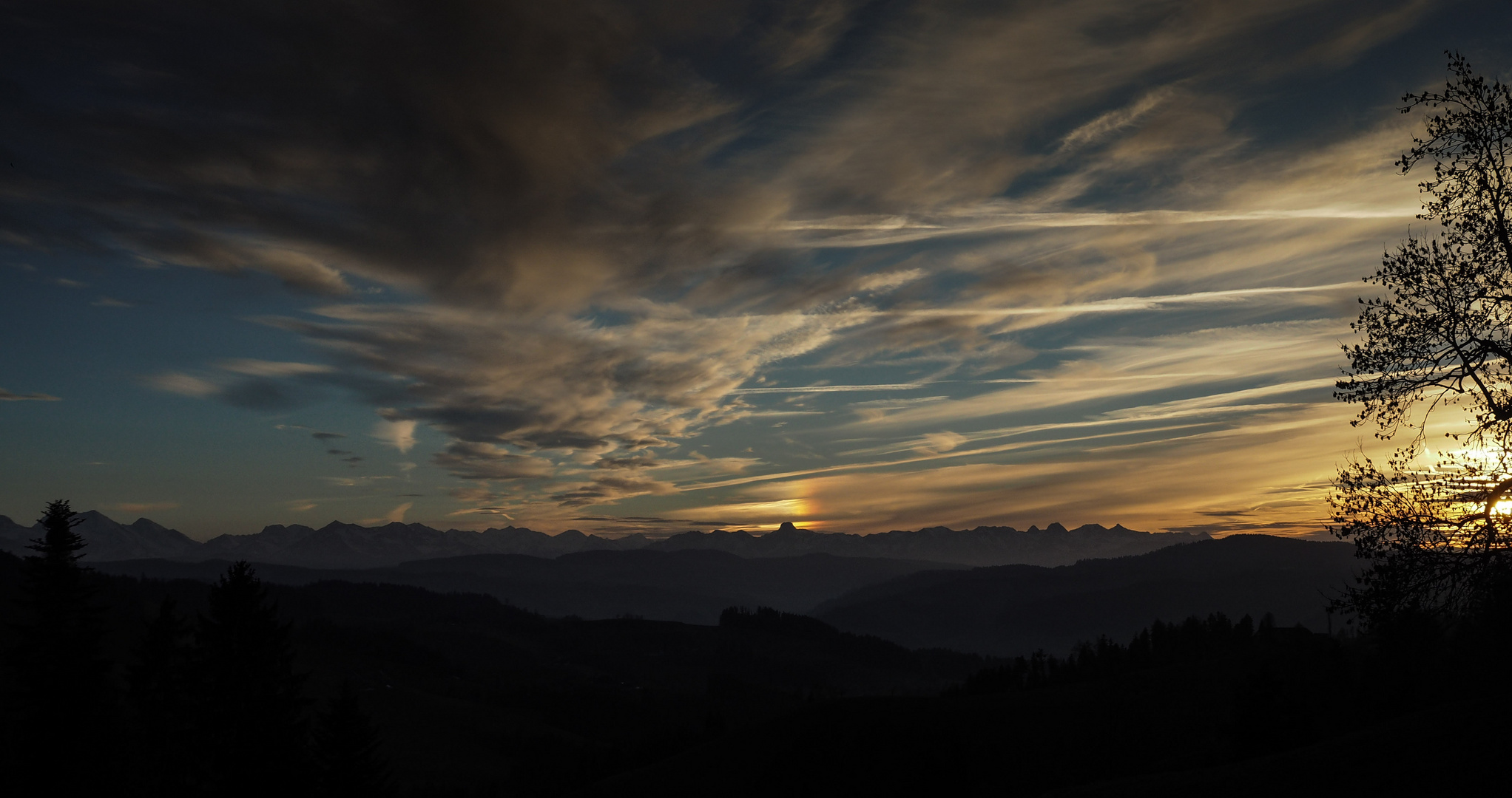 Sonnenuntergang im Emmenthal