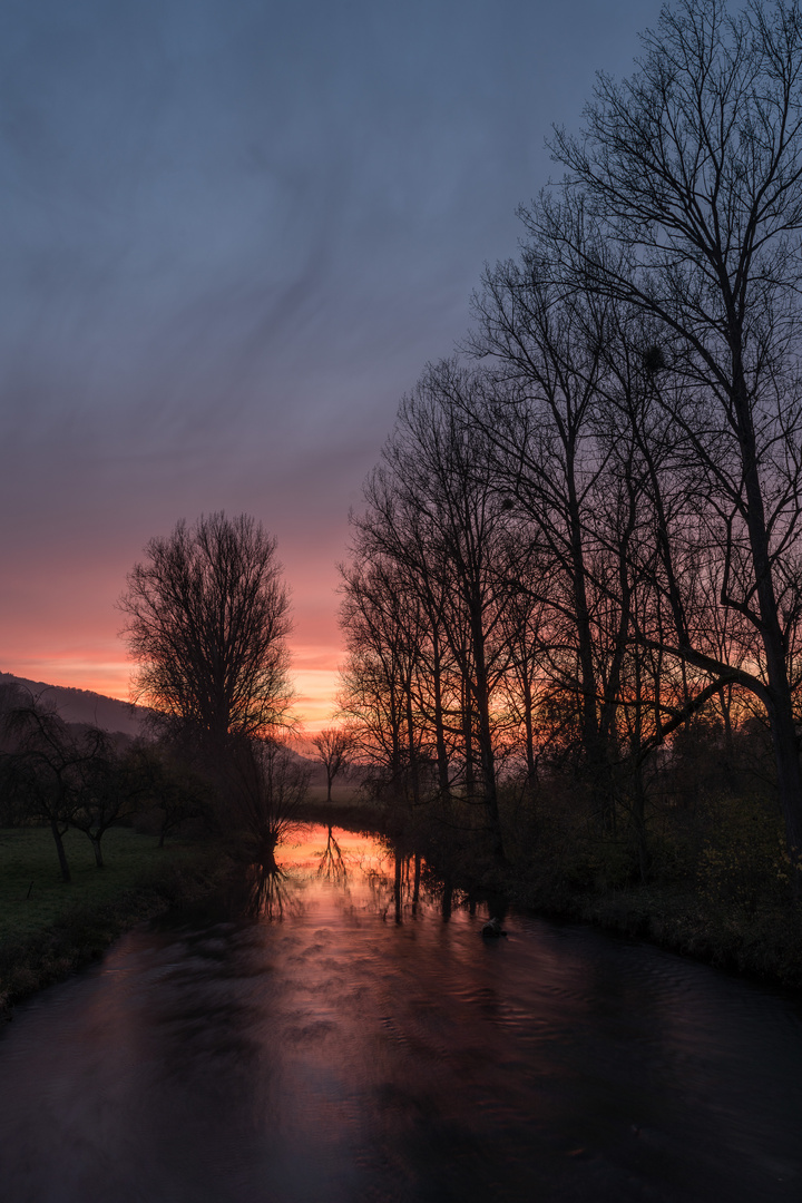 Sonnenuntergang im Emmertal