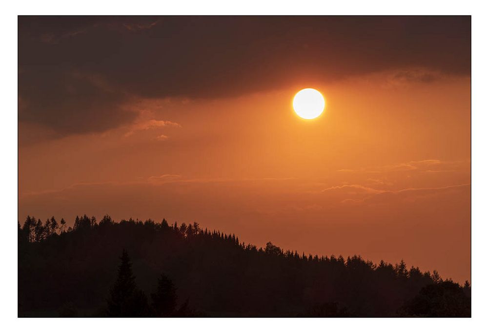 Sonnenuntergang im Erzgebirge