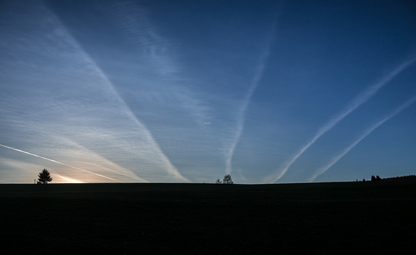 Sonnenuntergang im Erzgebirge