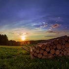 Sonnenuntergang im Erzgebirge