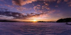 Sonnenuntergang im Erzgebirge