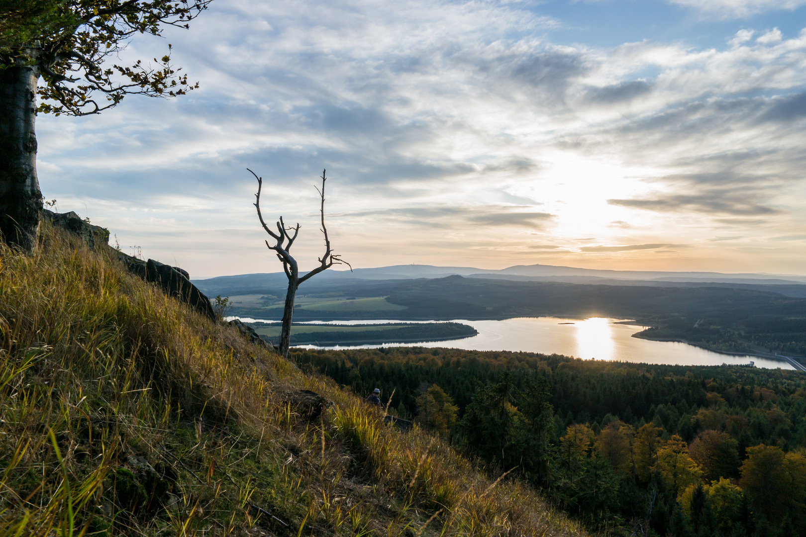 Sonnenuntergang im Erzgebirge