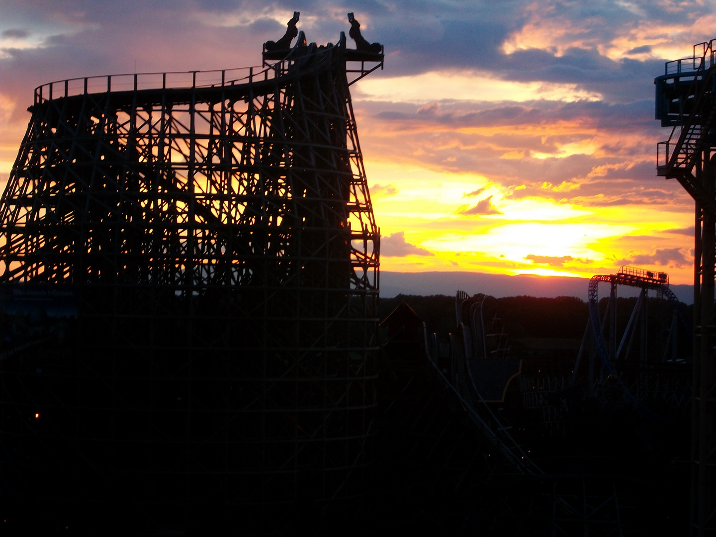 Sonnenuntergang im Europapark