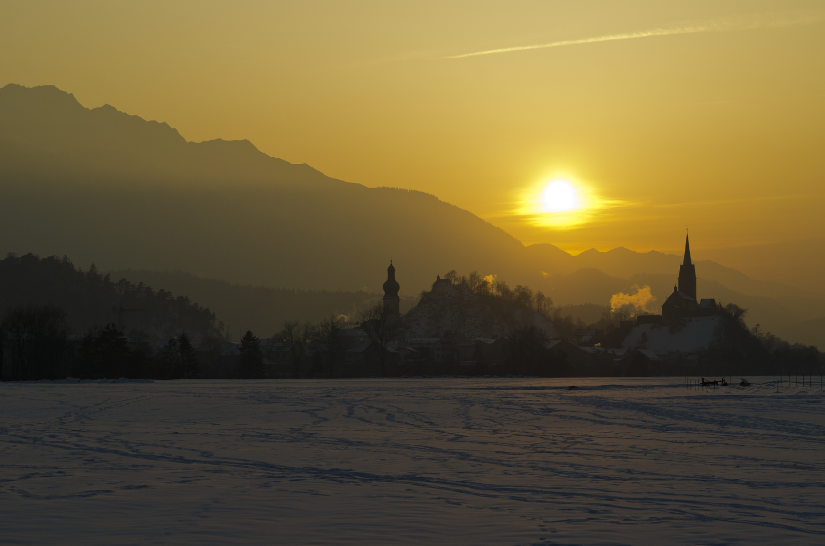 Sonnenuntergang im Februar 2012