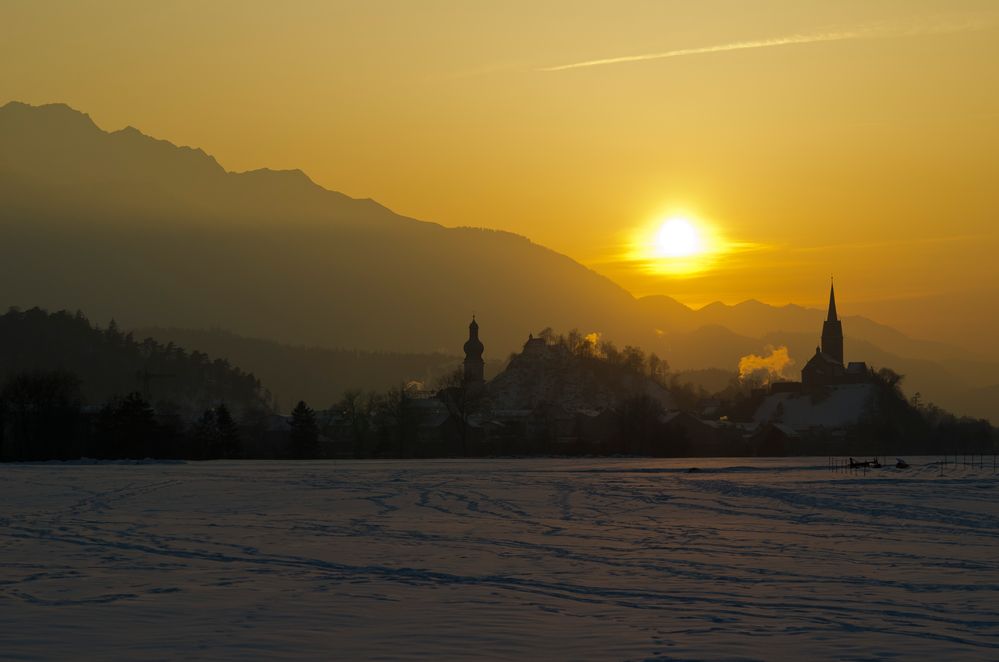 Sonnenuntergang im Februar 2012