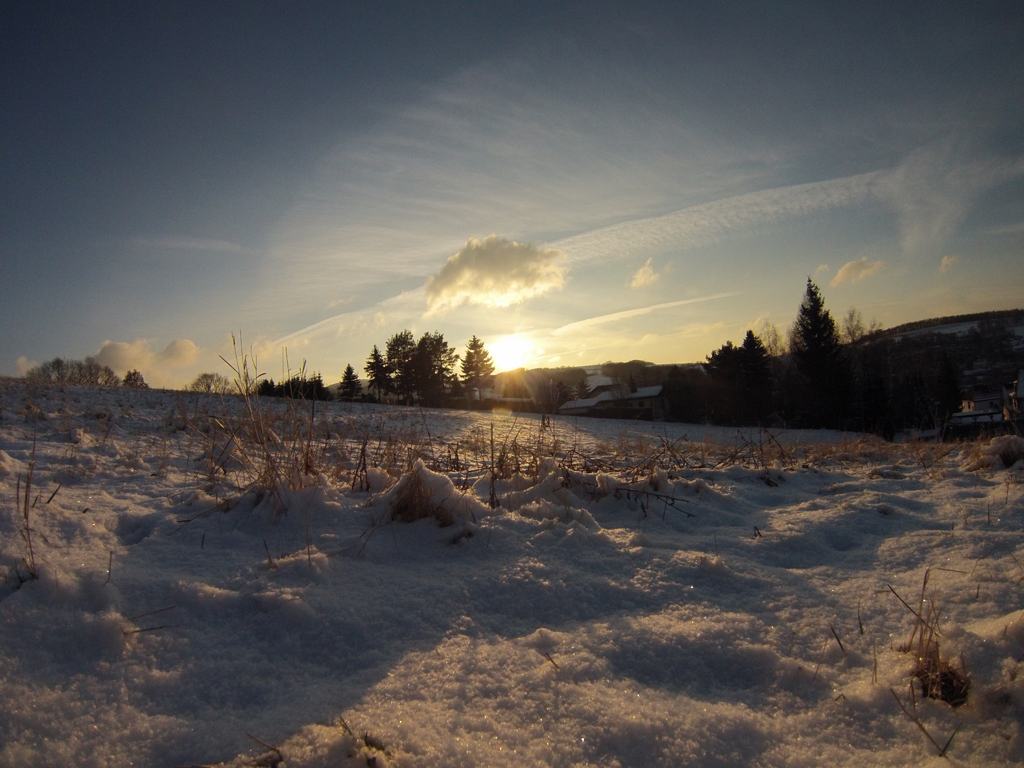 Sonnenuntergang im Februar