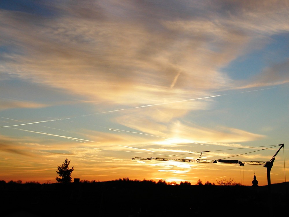 sonnenuntergang im februar... kurz nachdem sie hinterm horizont verschwand