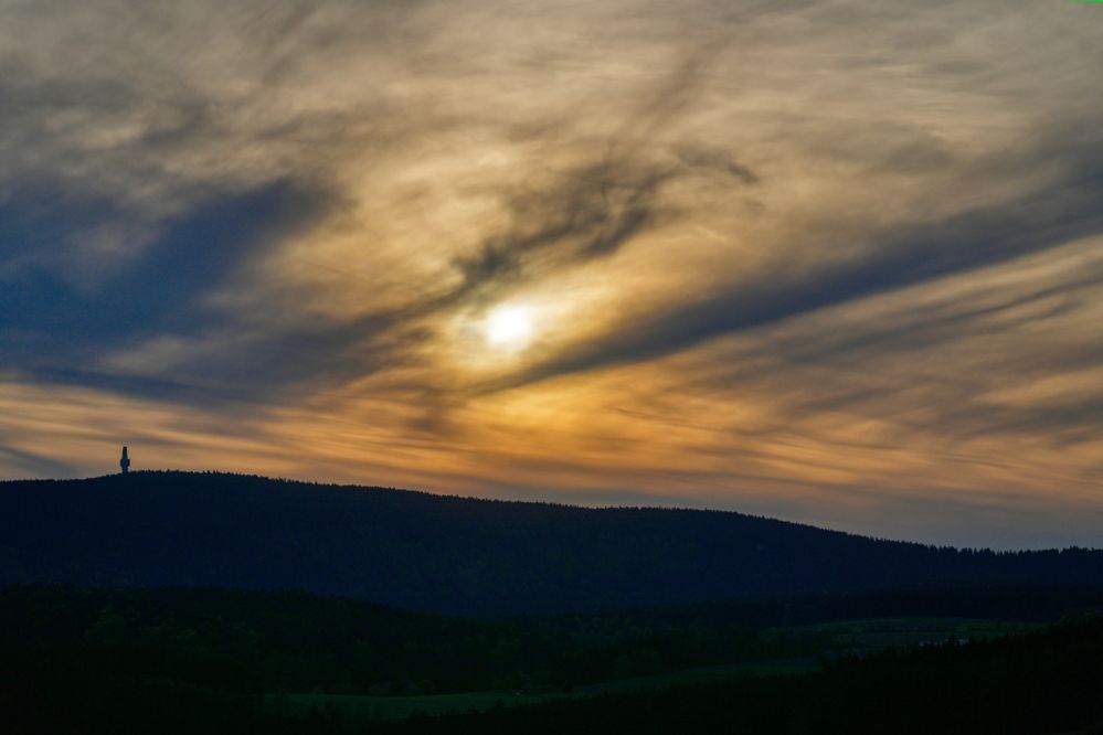 Sonnenuntergang im Fichtelgebirge