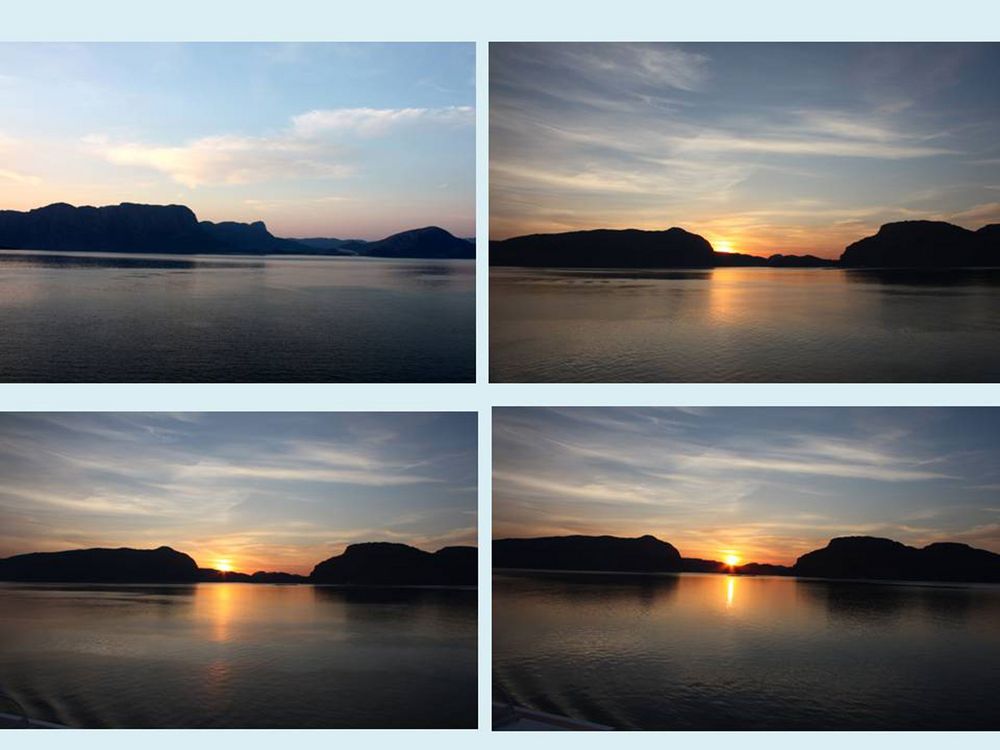 Sonnenuntergang im Fjord