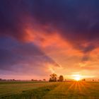 Sonnenuntergang im Flachland