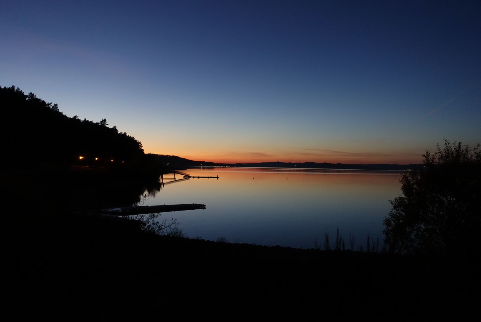 Sonnenuntergang im fränkischen Seenland