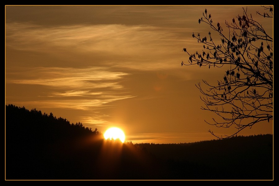 Sonnenuntergang im Frankenwald