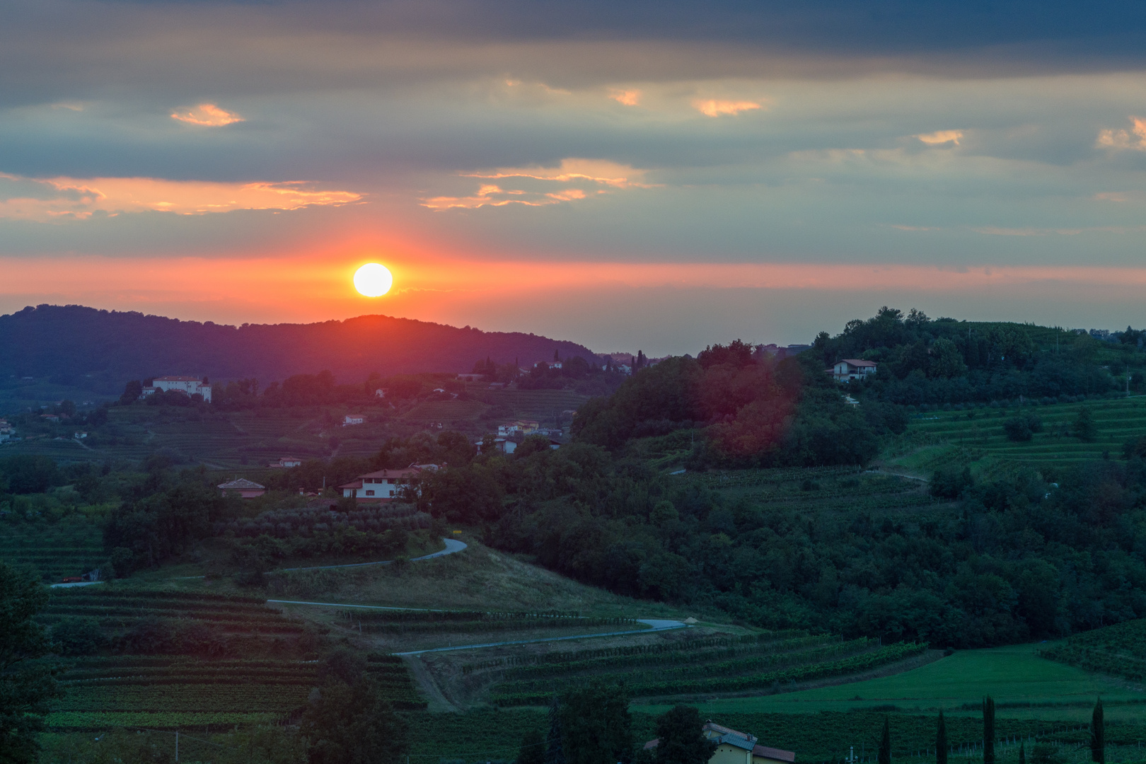 Sonnenuntergang im Friaul