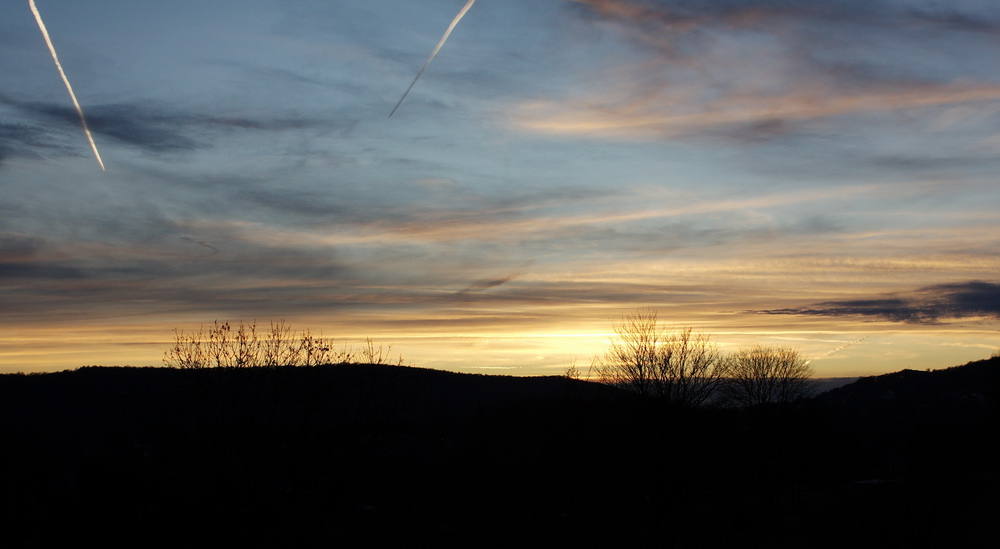 Sonnenuntergang im Frühjahr