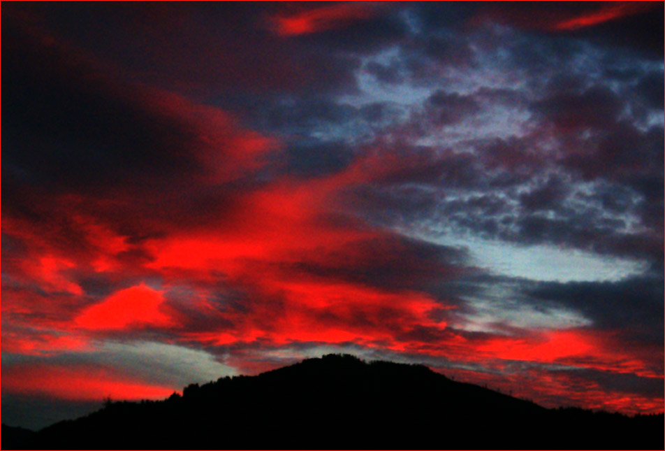 sonnenuntergang im frühling