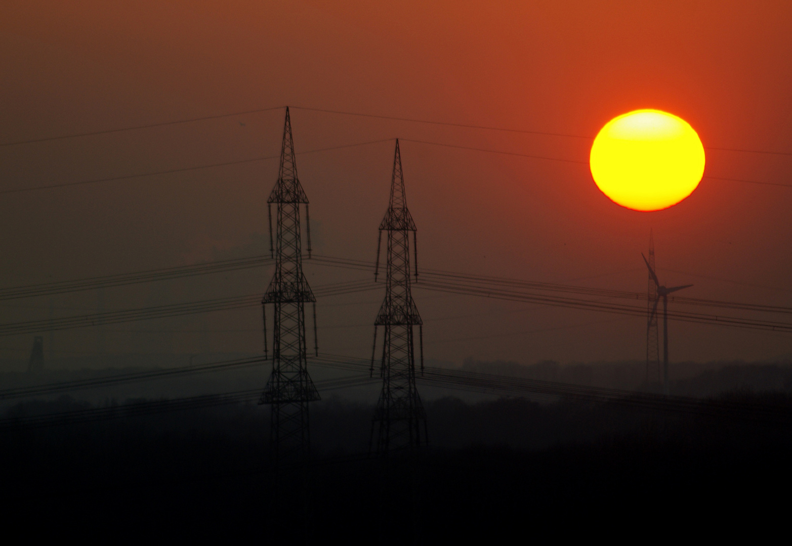 Sonnenuntergang im Frühling