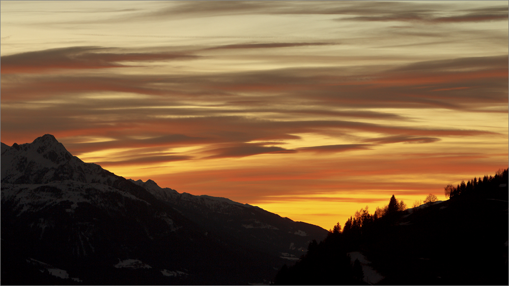 Sonnenuntergang im Gailtal