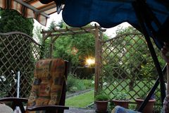 Sonnenuntergang im Garten