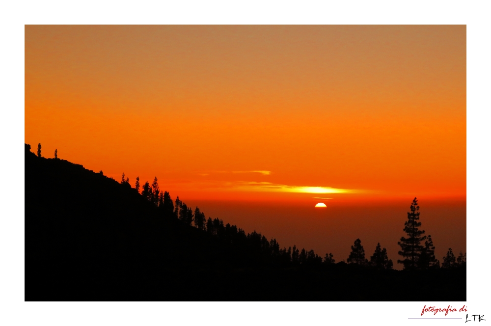 Sonnenuntergang im Gebirge