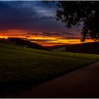 Sonnenuntergang im Gebirge