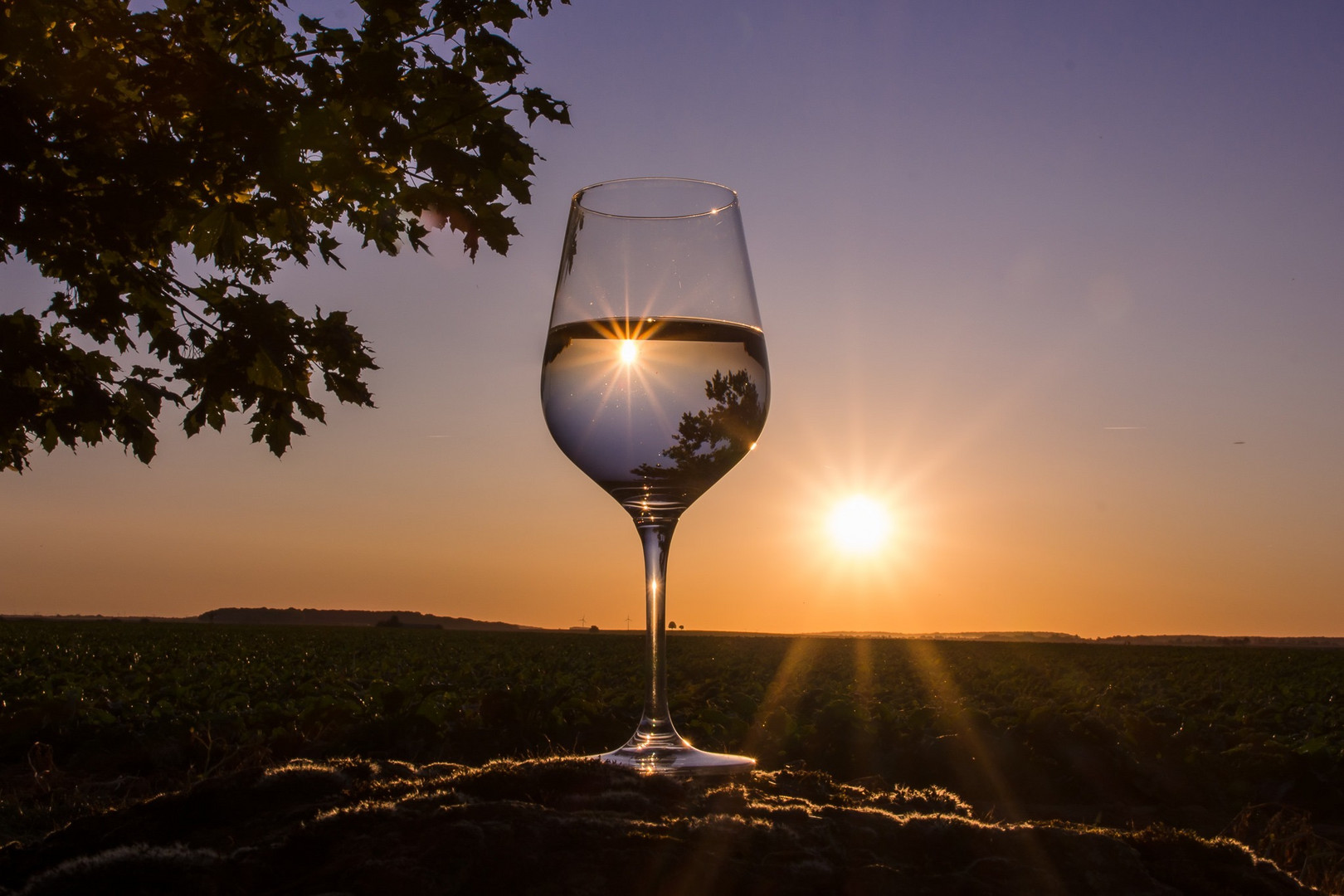 Sonnenuntergang im Glas