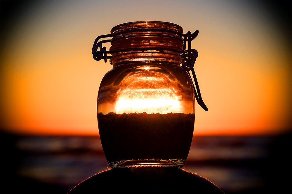 Sonnenuntergang im Glas