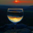 Sonnenuntergang im Glas.