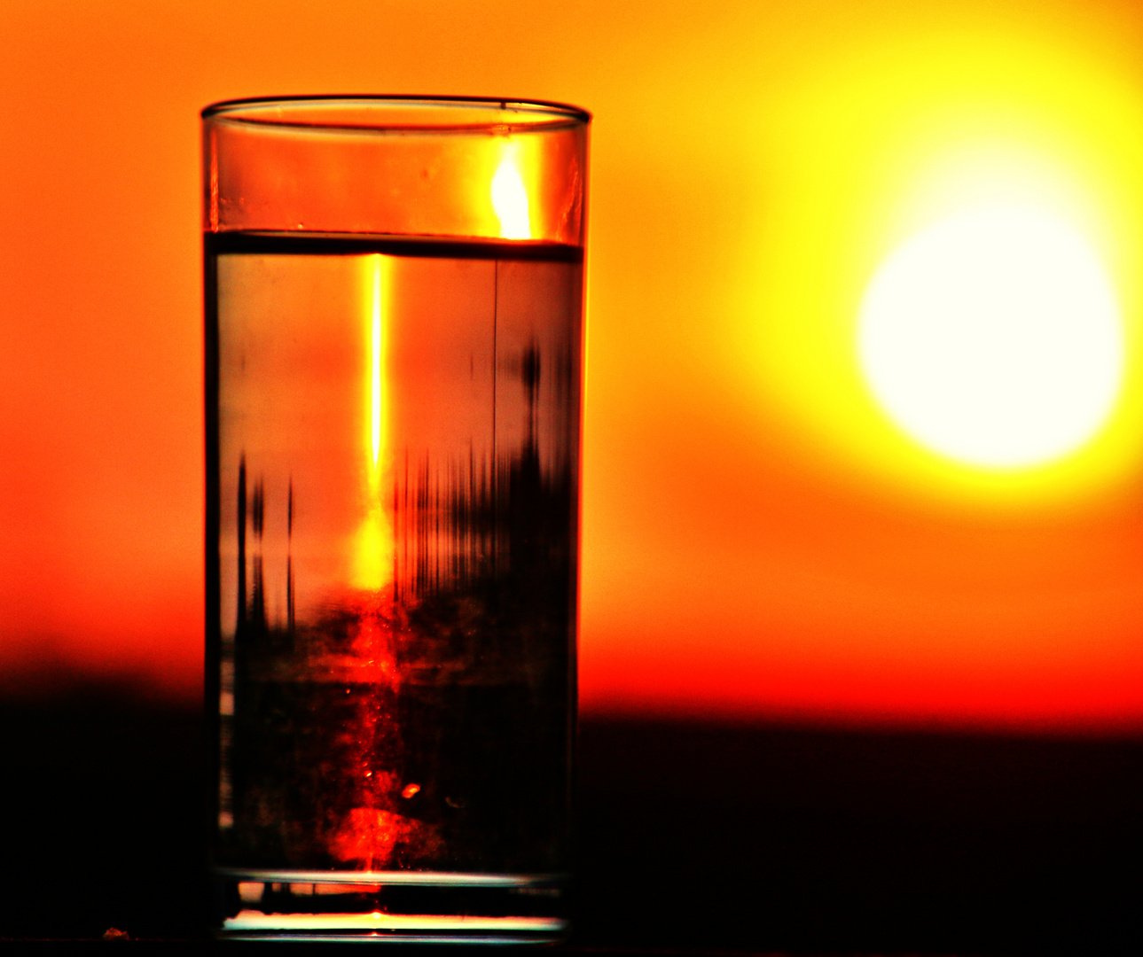 Sonnenuntergang im Glas