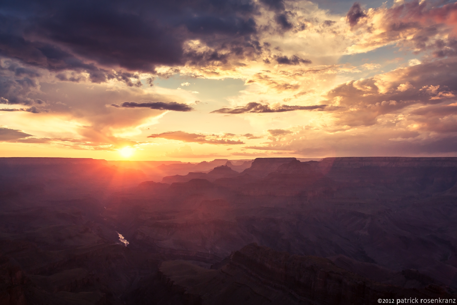 Sonnenuntergang im Grand Canyon (Lipan Point)