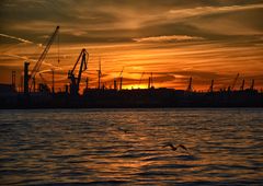 Sonnenuntergang im Hafen 2