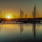 Sonnenuntergang im Hafen