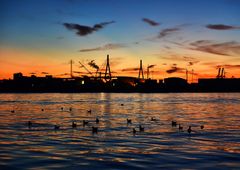 Sonnenuntergang im Hafen 3