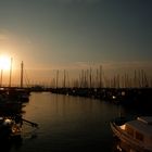 Sonnenuntergang im Hafen Biograd / Kroatien