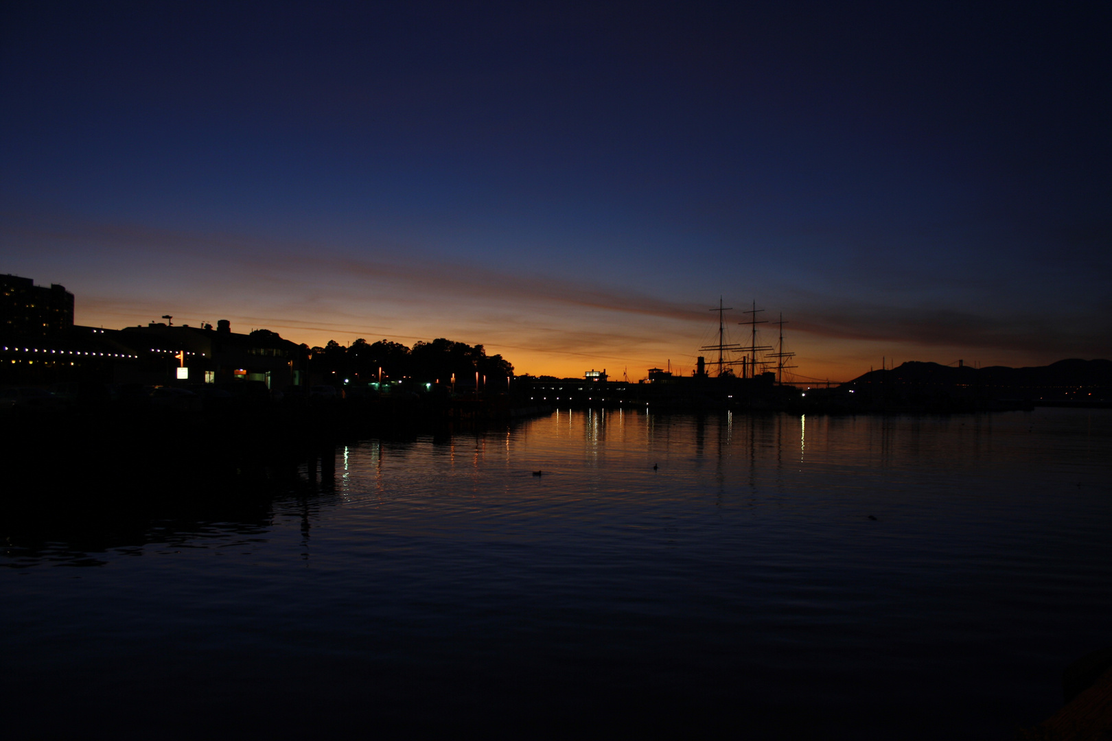 Sonnenuntergang im Hafen