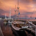 Sonnenuntergang im Hafen