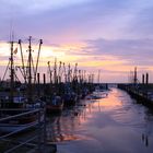 Sonnenuntergang im Hafen von Dorum...