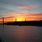 Sonnenuntergang im Hafen von Göteborg