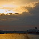 Sonnenuntergang im Hafen von Helsinki II