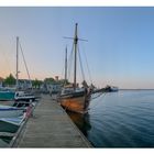 Sonnenuntergang im Hafen von Kalmar