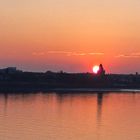 Sonnenuntergang im Hafen von Liverpool 