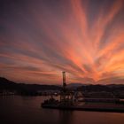 Sonnenuntergang im Hafen von Muscat (Oman)