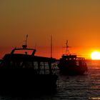 Sonnenuntergang im Hafen von Rovinj (Kroatien)