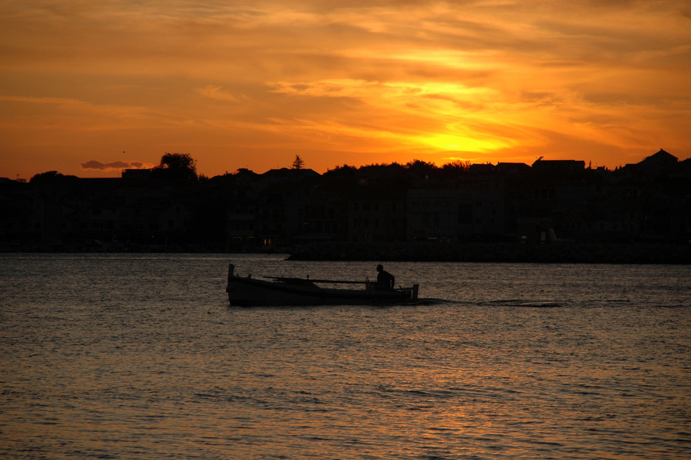 Sonnenuntergang im Hafen von Vodice